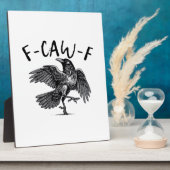 ゴシック系おもしろF Caw Fカラスのかわいいルック フォトプラーク (側面)