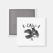 ゴシック系おもしろF Caw Fカラスのかわいいルック マグネット (正面/裏面)