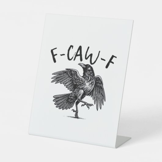 ゴシック系おもしろF Caw Fカラス美学カジュアルルック 台座サイン (正面)