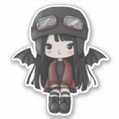 ゴシック系女子パイロット翼 カスタマイズ アニメ シール (正面)
