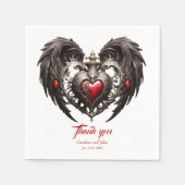 ゴシック素晴らしハート スタンダードカクテルナプキン (正面)