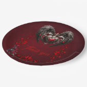 ゴシック素晴らしハート ペーパープレート (アングル)