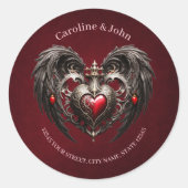 ゴシック素晴らしハート ラウンドシール (正面)