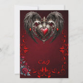 ゴシック素晴らしハート 招待状 (裏面)