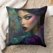 ゴシック素晴らし様式の女性 クッション (ブランケット)