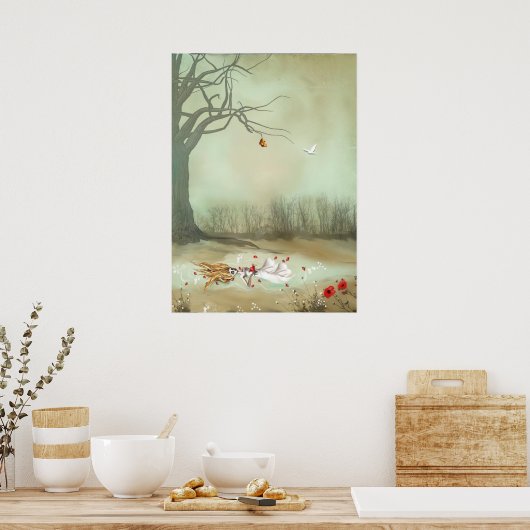 ゴシック素朴アートシェイクスピアOpheliaポスター ポスター (キッチン)