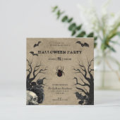 ゴシック素朴ハローウィンパーティ招待状 招待状 (スタンド正面)