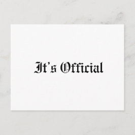 ゴシック素朴公式結婚の 案内ポストカード