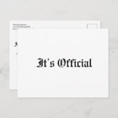 ゴシック素朴公式結婚の 案内ポストカード (正面/裏面)