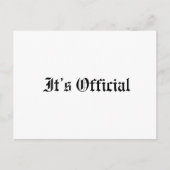 ゴシック素朴公式結婚の 案内ポストカード (正面)