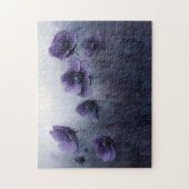 ゴシック紫絵を描の花 ジグソーパズル (縦)