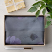 ゴシック紫色の花絵を描の切り離し 薄葉紙 (ギフト)