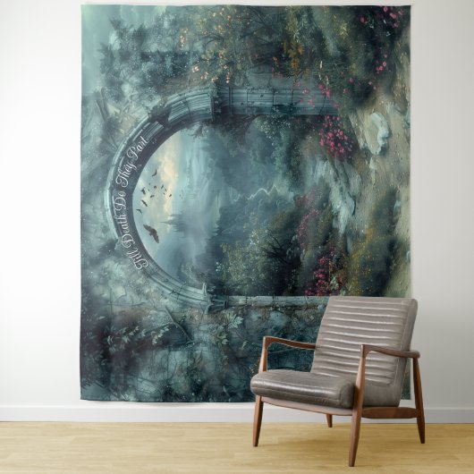 ゴシック結婚のアーチぶら下がった壁自撮り駅 タペストリー (インサイチュ)