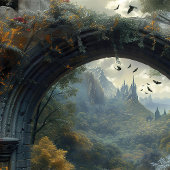 ゴシック結婚のアーチぶら下がった壁自撮り駅 タペストリー