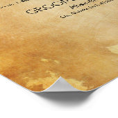 ゴシック結婚のシグネチャーカクテルサインハロウィーン ポスター (角)