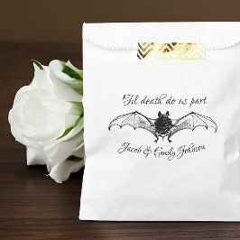 ゴシック結婚のハロウィーンこうもりTil'Death Do Us Part フェイバーバッグ