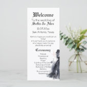 ゴシック結婚のブラックドレスウォーター色バラプログラム (スタンド正面)