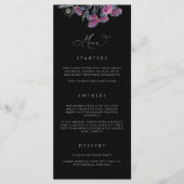 ゴシック結婚のメニューカードハローウィンパーティN100 メニュー (正面)