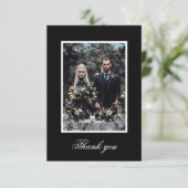 ゴシック結婚の白黒骨格に感謝 サンキューカード (スタンド正面)