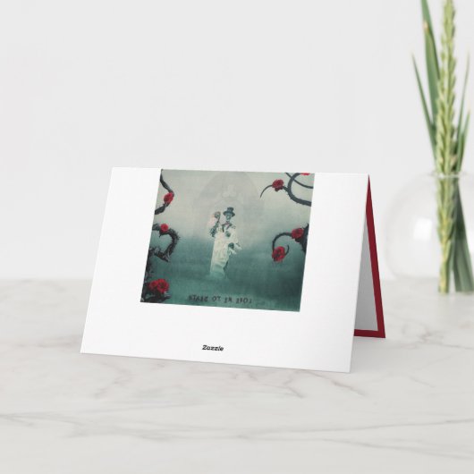 ゴシック結婚の骸骨の愛の注 カード (裏面)