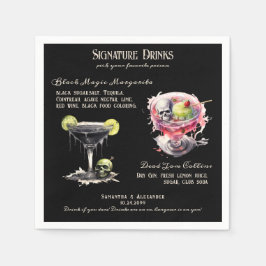 ゴシック結婚のWhimsigoth Signature Drinks スタンダードカクテルナプキン