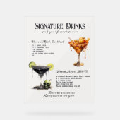 ゴシック結婚のWhimsigoth Signature Drinks Sign アクリルサイン (正面)
