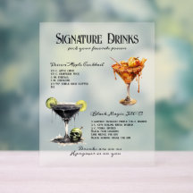 ゴシック結婚のWhimsigoth Signature Drinks Sign