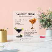 ゴシック結婚のWhimsigoth Signature Drinks Sign アクリルサイン (ウェディング)