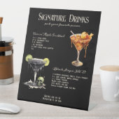 ゴシック結婚のWhimsigoth Signature Drinks Sign 台座サイン (インサイチュ)