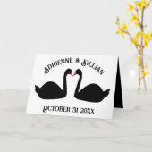 ゴシック結婚スのキスをする黒豚カスタム病 カード (黄色い花)