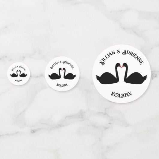 ゴシック結婚スのキスをする黒豚カスタム病 コンフェッティ (裏面)