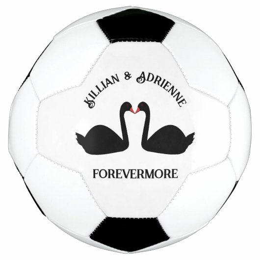 ゴシック結婚スのキスをする黒豚カスタム病 サッカーボール (正面)