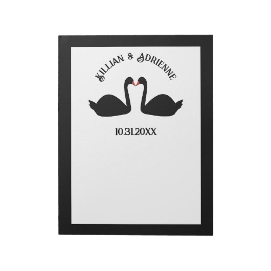 ゴシック結婚スのキスをする黒豚カスタム病 ノートパッド (回転)