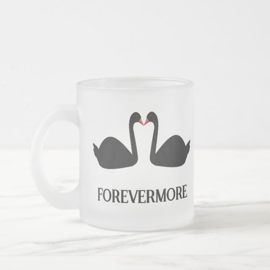 ゴシック結婚スのキスをする黒豚カスタム病 フロストグラスマグカップ (左)