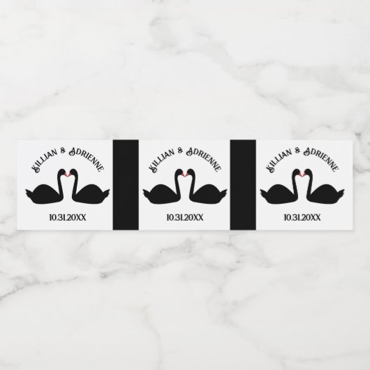 ゴシック結婚スのキスをする黒豚カスタム病 ペットボトルラベル (シングルラベル)