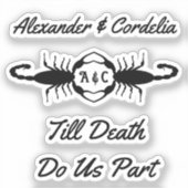 ゴシック結婚スのサソリカスタムモノグラムのズ シール (正面)