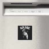 ゴシック結婚スのスケルトンの不気味花嫁 マグネット (インサイチュ (食洗機))