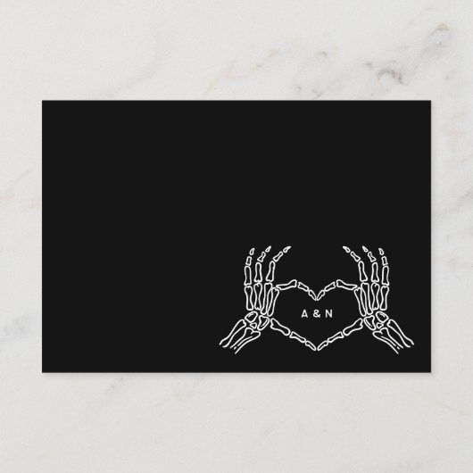 ゴシック結婚スの骨組み手結婚の詳細 エンクロージャーカード (裏面)