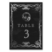 ゴシック結婚スカル テーブルナンバー (正面)
