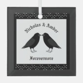 ゴシック結婚スキスをするラヴカスタムァン ガラスオーナメント (正面)