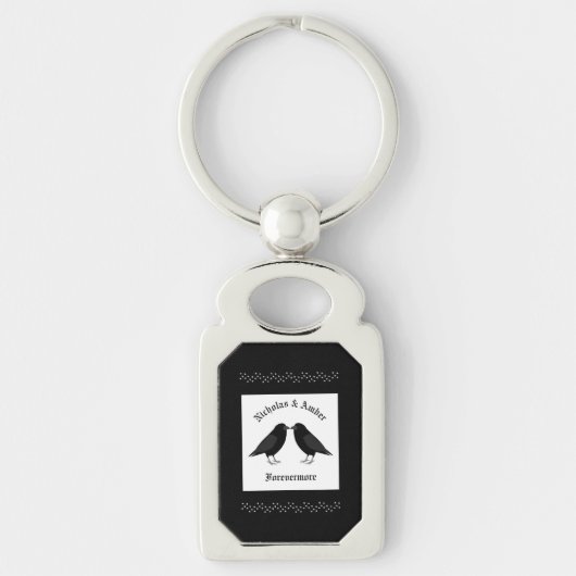 ゴシック結婚スキスをするラヴカスタムァン キーホルダー (正面)