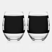 ゴシック結婚スキスをするラヴカスタムァン ステムなしワイングラス (左)