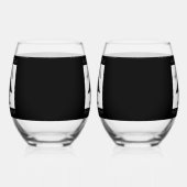 ゴシック結婚スキスをするラヴカスタムァン ステムなしワイングラス (右)