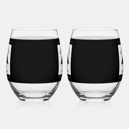 ゴシック結婚スキスをするラヴカスタムァン ステムなしワイングラス (右)