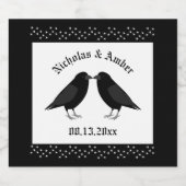 ゴシック結婚スキスをするラヴカスタムァン スパークリングワインラベル (シングルラベル)