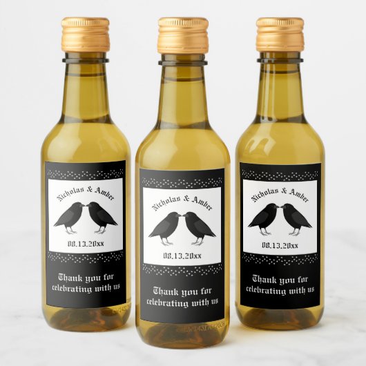 ゴシック結婚スキスをするラヴカスタムァン ワインラベル (ボトル)