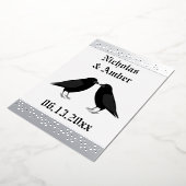 ゴシック結婚スキスをするラヴカスタムァン 箔招待状 (回転した状態)