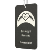 ゴシック結婚ス翼ハートカスタムモノグラムの カーエアーフレッシュナー (左)