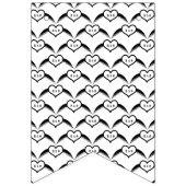 ゴシック結婚ス翼ハートカスタムモノグラムの バンティングフラッグ (第2の旗)