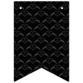 ゴシック結婚ス翼ハートカスタムモノグラムの バンティングフラッグ (第3の旗)